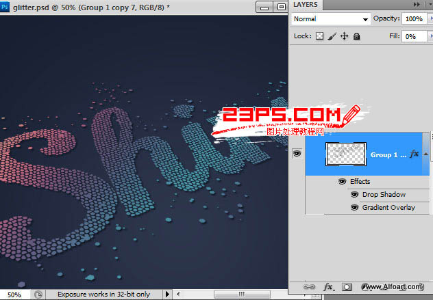 Photoshop制作非常绚丽的彩块透视字教程 电脑 PhotoShop 第30张 Photoshop制作非常绚丽的彩块透视字教程 电脑 PhotoShop 第30张